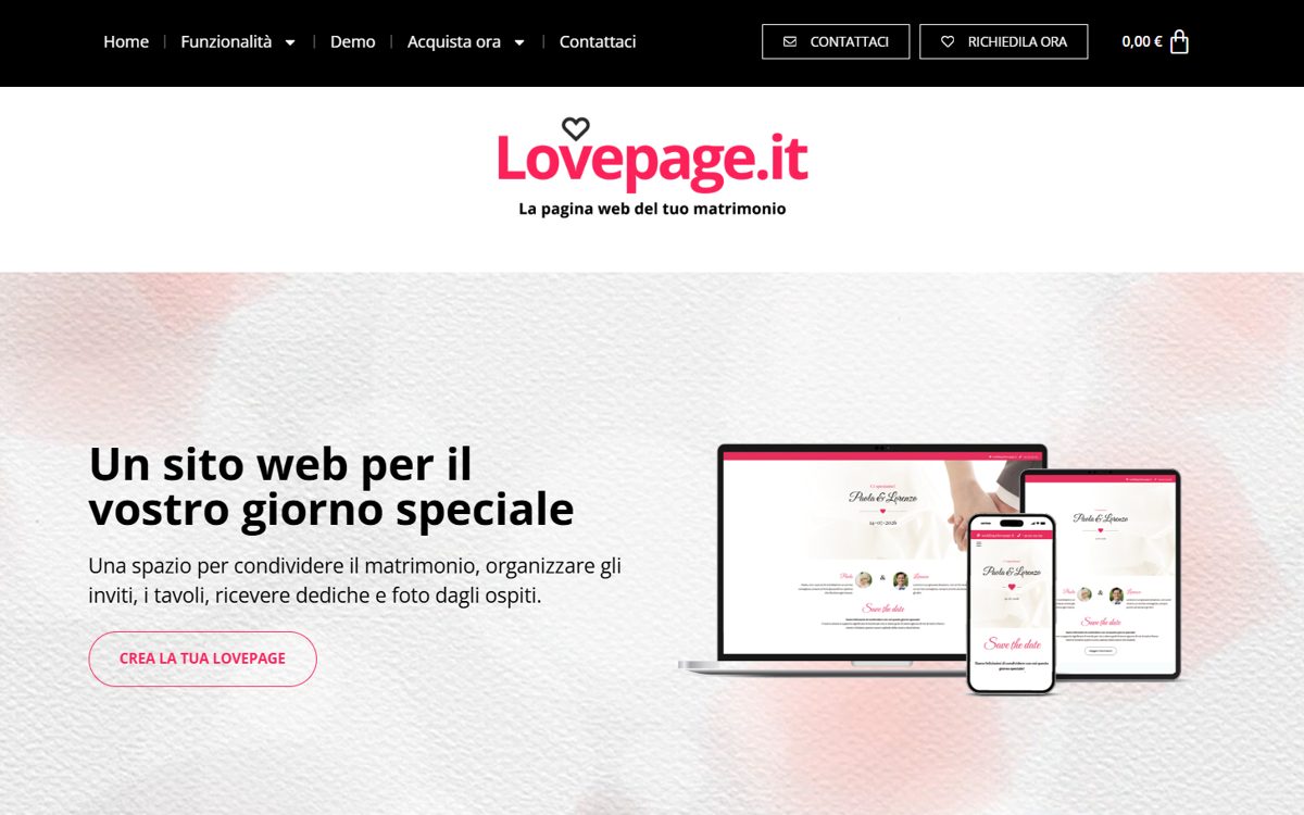 Home page di Lovepage.it